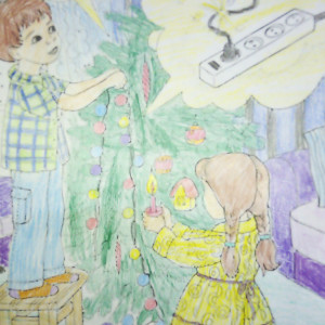 В Рудне прошла выставка рисунков «Безопасность глазами детей»