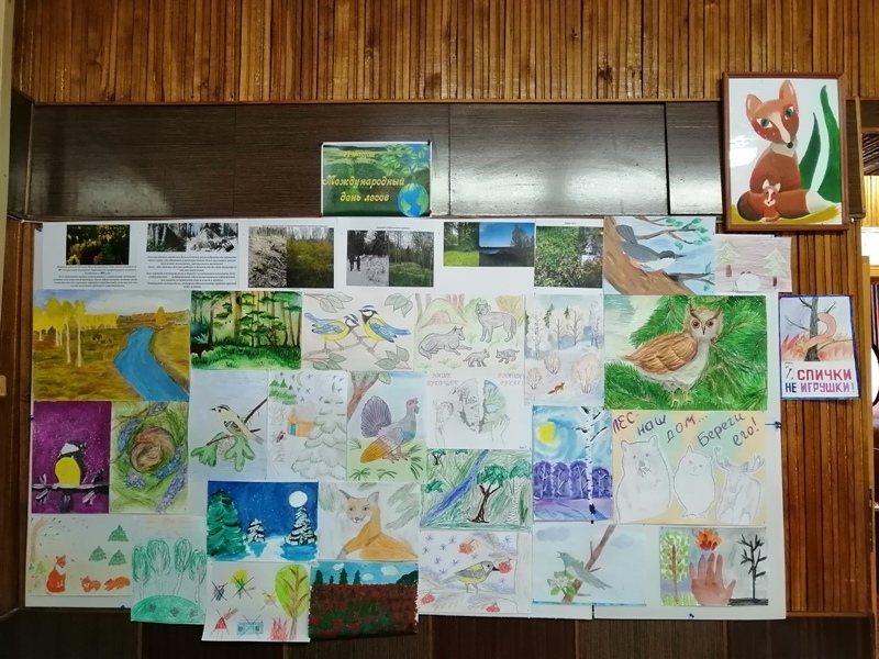 В Сафоновском лесничестве прошла выставка детских рисунков