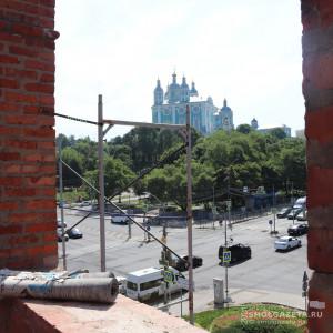 Реставрацию на 38-м прясле Смоленской крепостной стены планируют завершить ко Дню города
