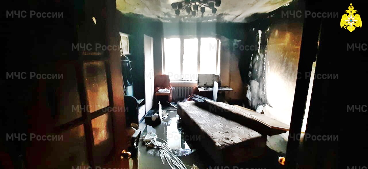 В Вязьме горела квартира в девятиэтажном доме