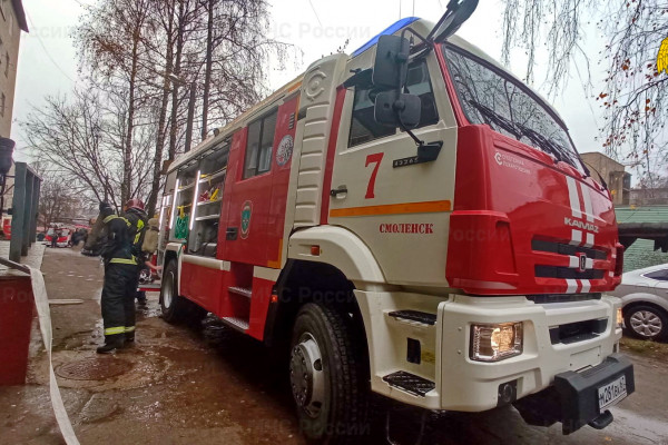 В Смоленске при пожаре на улице Шевченко пострадала 45-летняя женщина