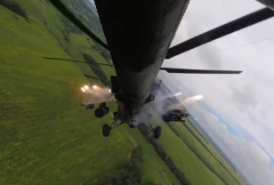 Минобороны РФ опубликовало кадры боевой работы экипажей ударных вертолетов Ми-35