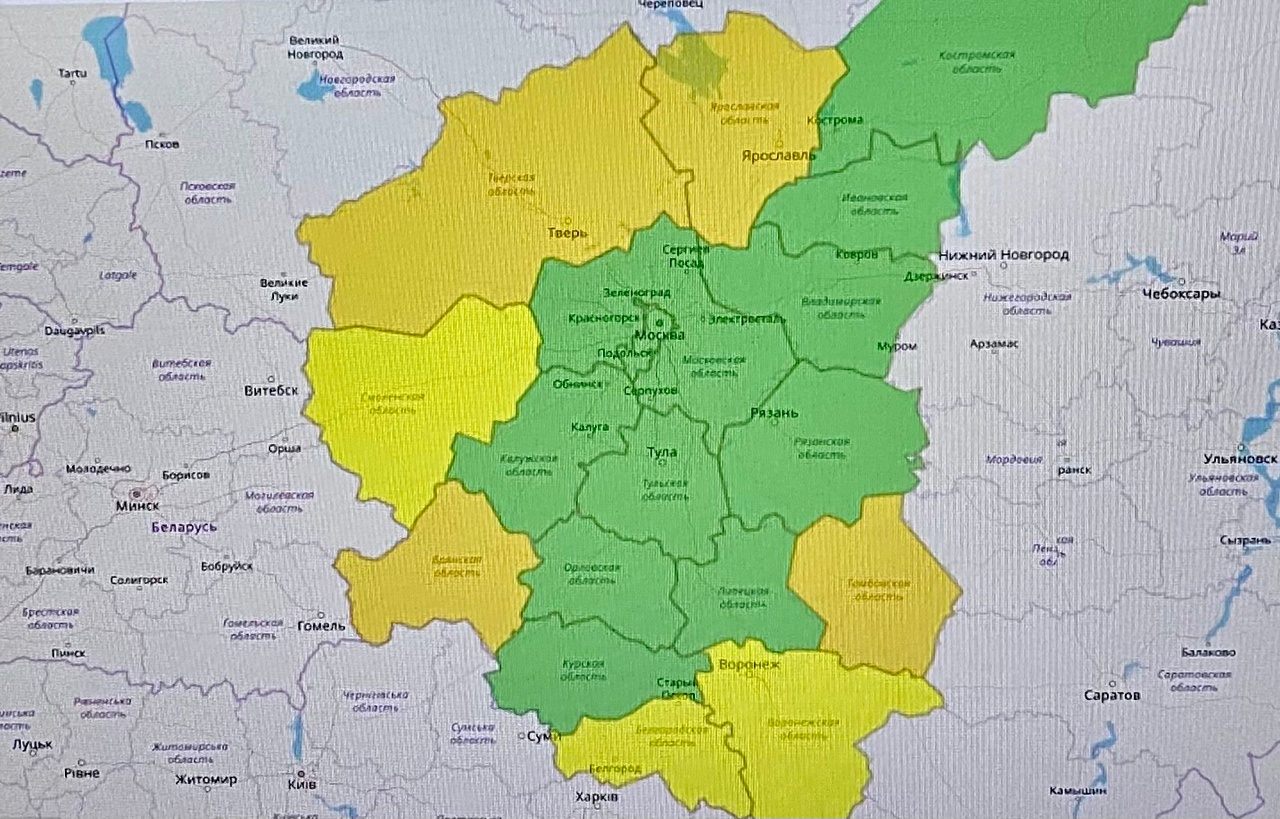 В Смоленской области до 1 июня действует «жёлтый» уровень погодной опасности