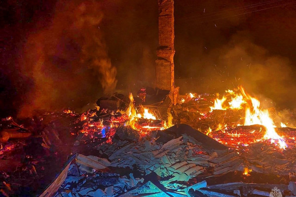 В деревне Городище Хиславичского района пожар уничтожил жилой дом