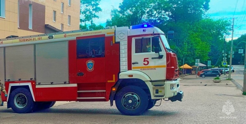 В Смоленске 24 спасателя тушили пожар в Миловидово