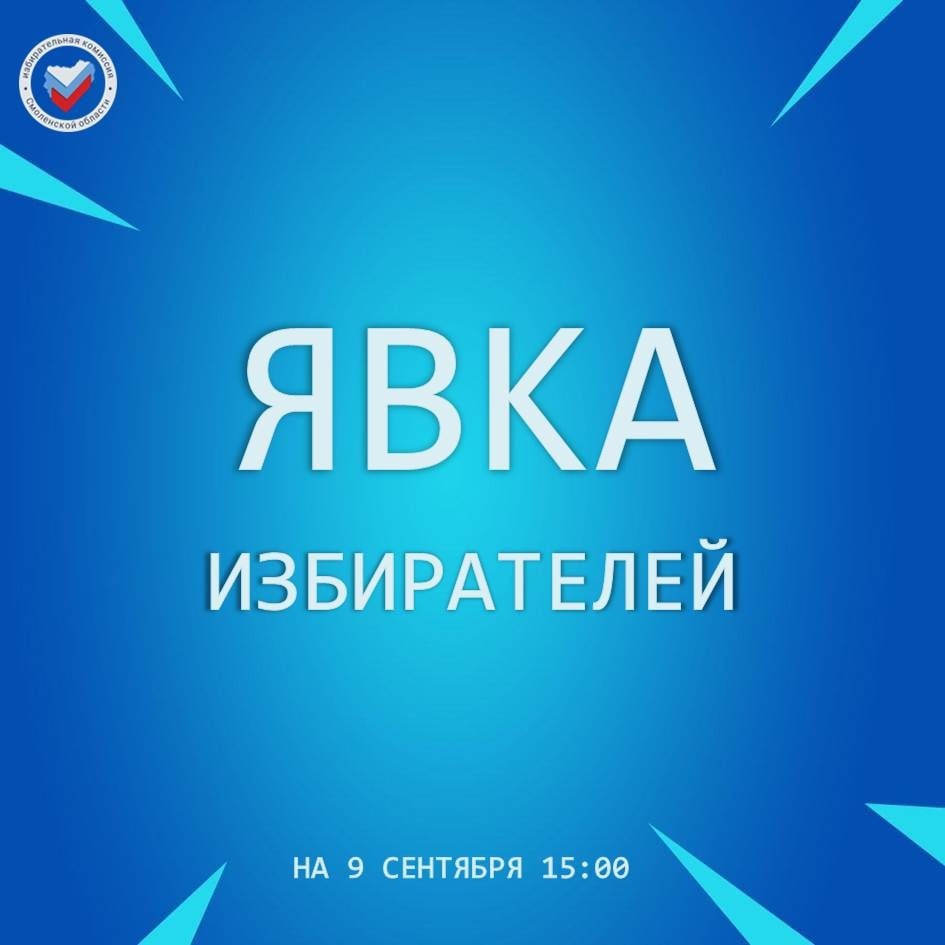 Явка на выборах губернатора Смоленской области к 15 часам 9 сентября составила 21,14%