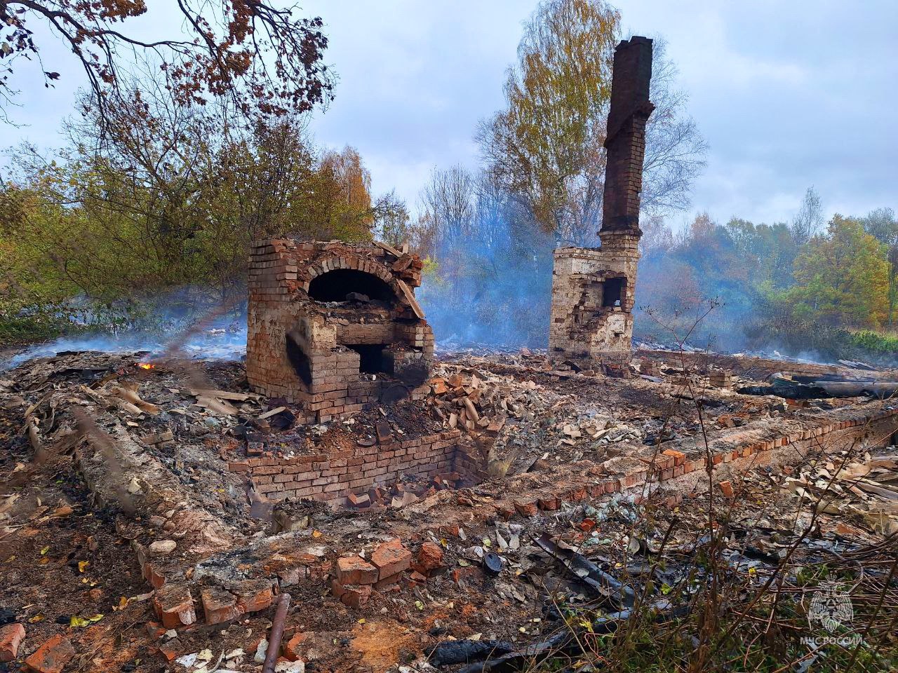 В Починковском районе сгорели три строения