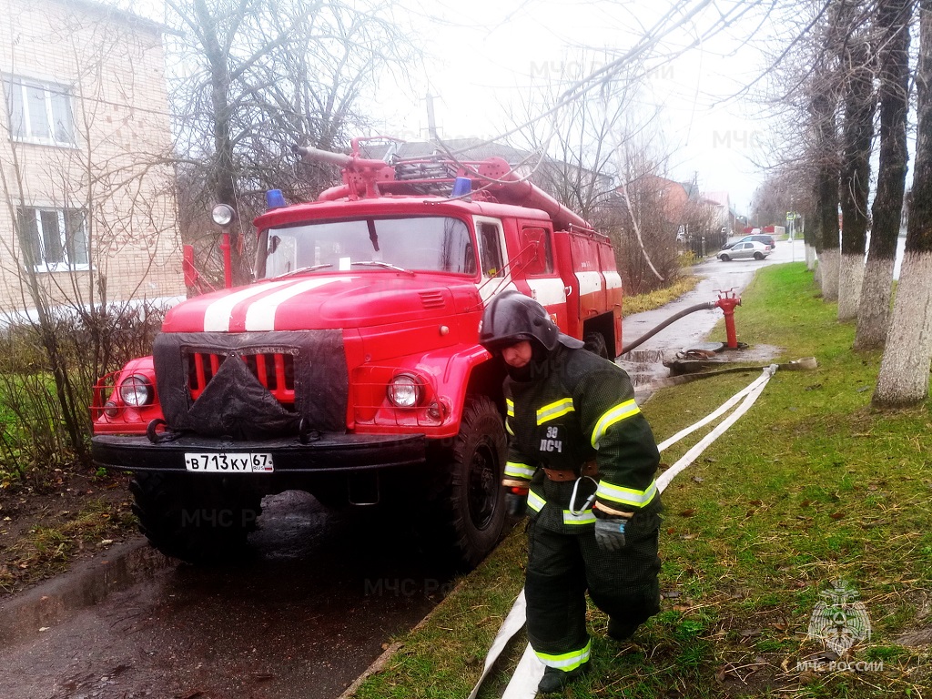 Смоленское МЧС провело пожарно-тактические занятия в Рудне