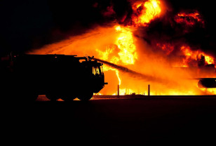 В коммунально-складской зоне Десногорска случился пожар