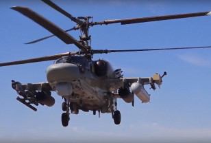 Экипаж вертолета Ка-52М поразил подразделения ВСУ на Донецком направлении
